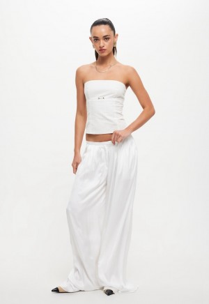 Lioness Allure Strapless Top White | Israel-UKJBH6108