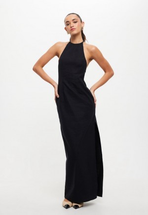 Lioness Idyllic Maxi Dress Black | Israel-HLZDJ4618