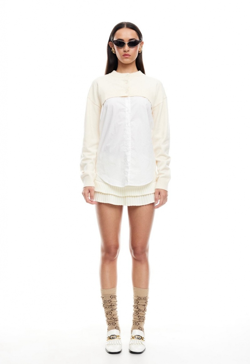 Lioness Academy Shirt Cream / White | Israel-CUYEI9485