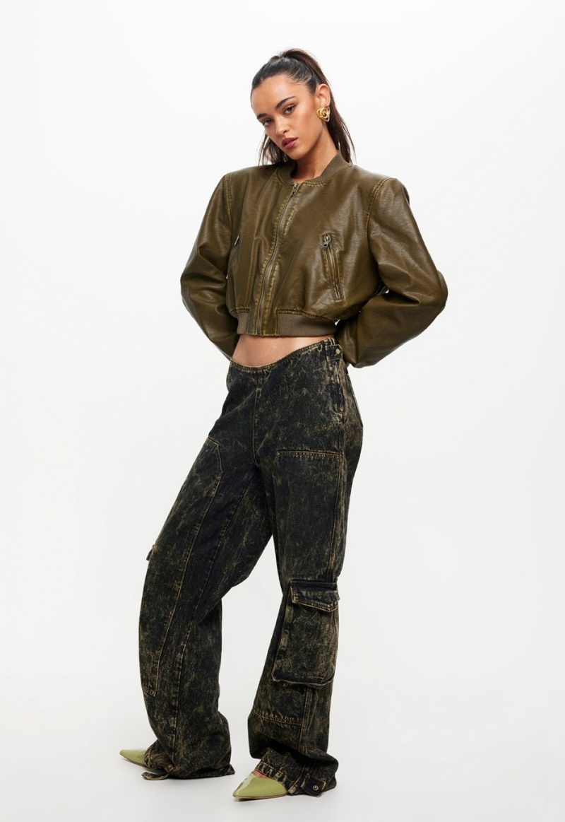 Lioness Allure Bomber Jacket Olive | Israel-NQJBF3526