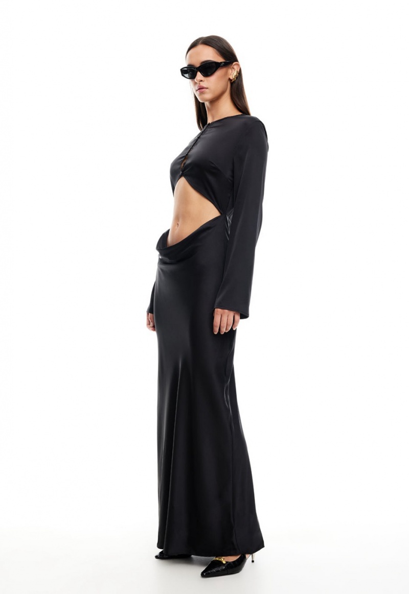 Lioness Amelie Maxi Dress Black | Israel-FEBQU5671