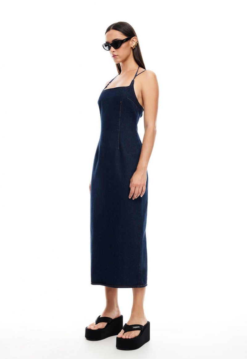 Lioness Birkin Midi Dress Indigo | Israel-WZUIC0296