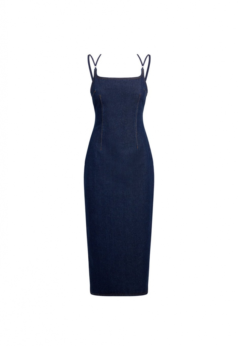 Lioness Birkin Midi Dress Indigo | Israel-WZUIC0296