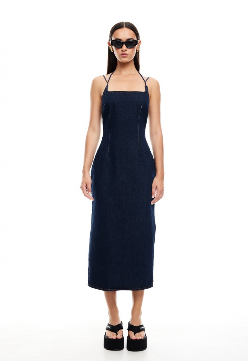 Lioness Birkin Midi Dress Indigo | Israel-WZUIC0296