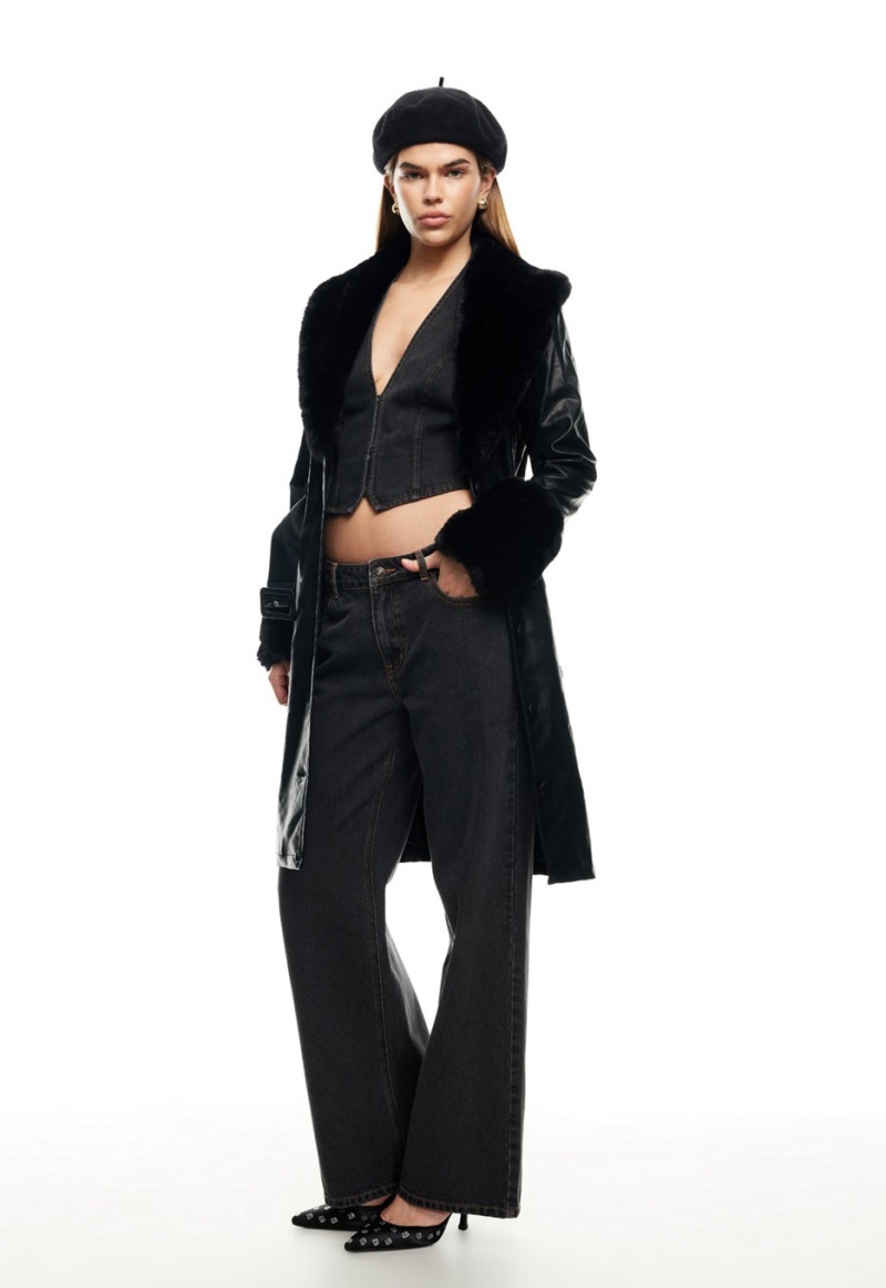 Lioness Brooklyn Long Coat Black | Israel-SCQEY7251