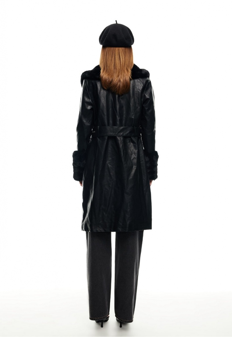 Lioness Brooklyn Long Coat Black | Israel-SCQEY7251