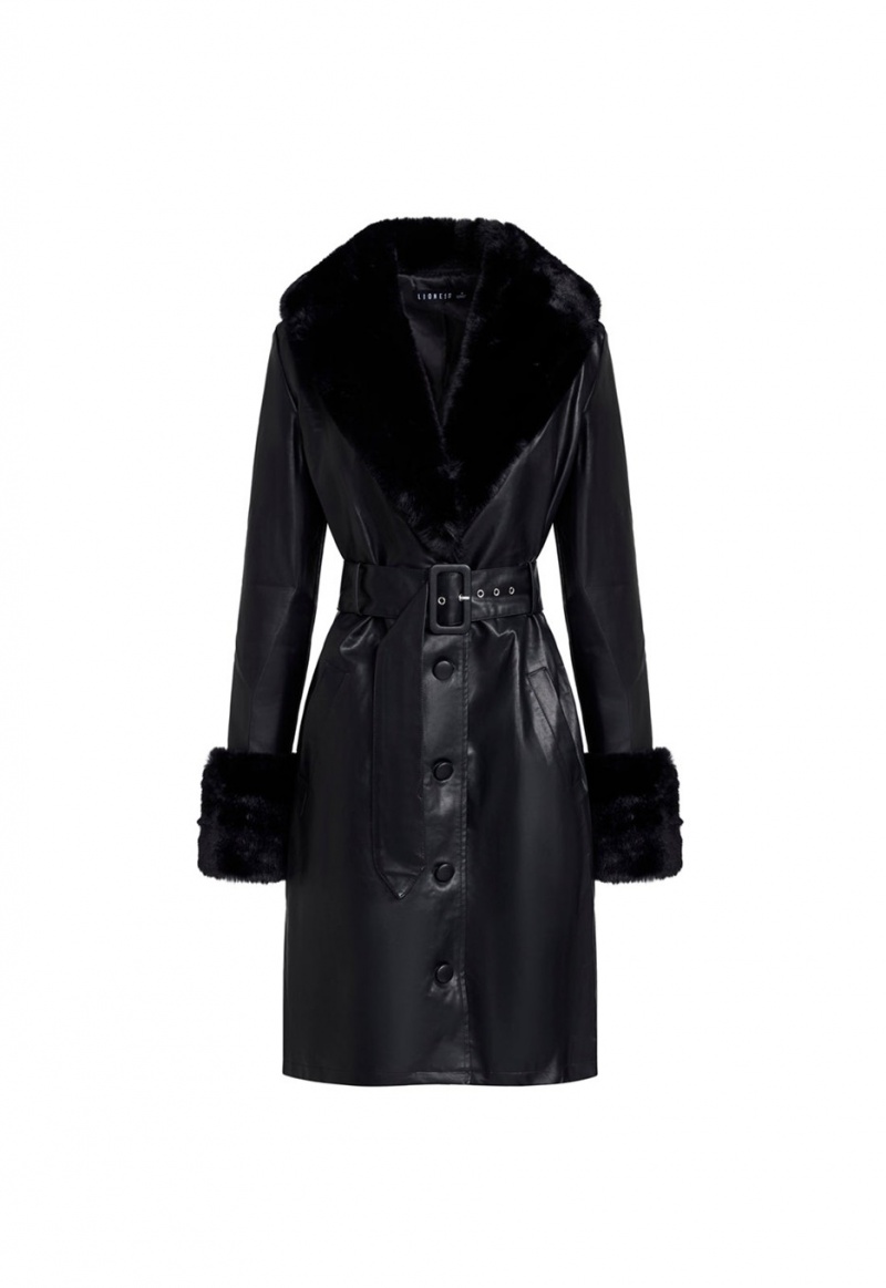 Lioness Brooklyn Long Coat Black | Israel-SCQEY7251