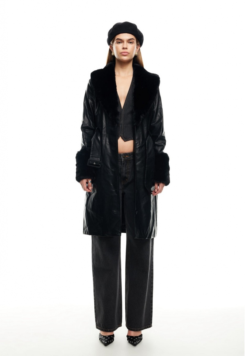 Lioness Brooklyn Long Coat Black | Israel-SCQEY7251