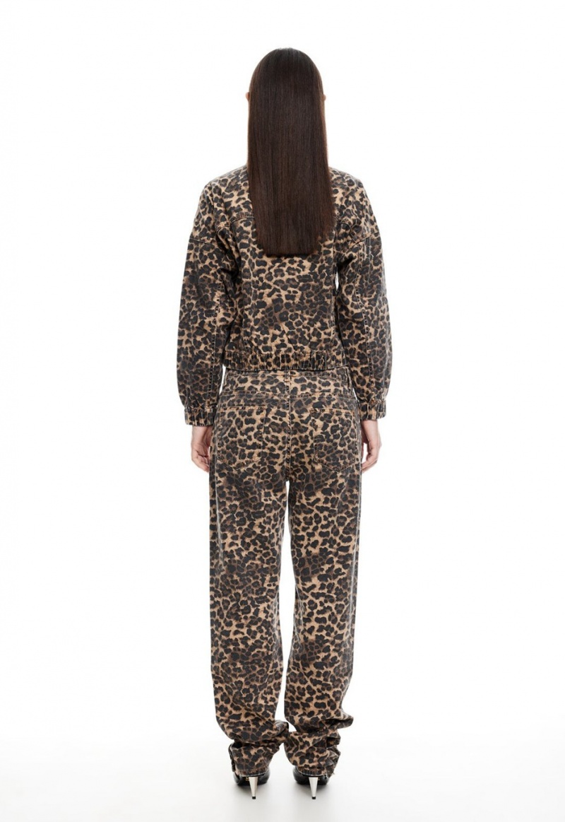 Lioness Carmela Denim Jackets Leopard | Israel-BMTXC8460