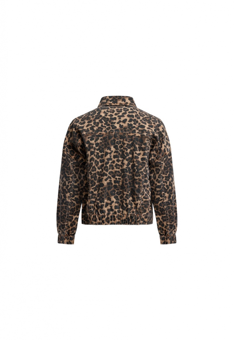 Lioness Carmela Denim Jackets Leopard | Israel-BMTXC8460