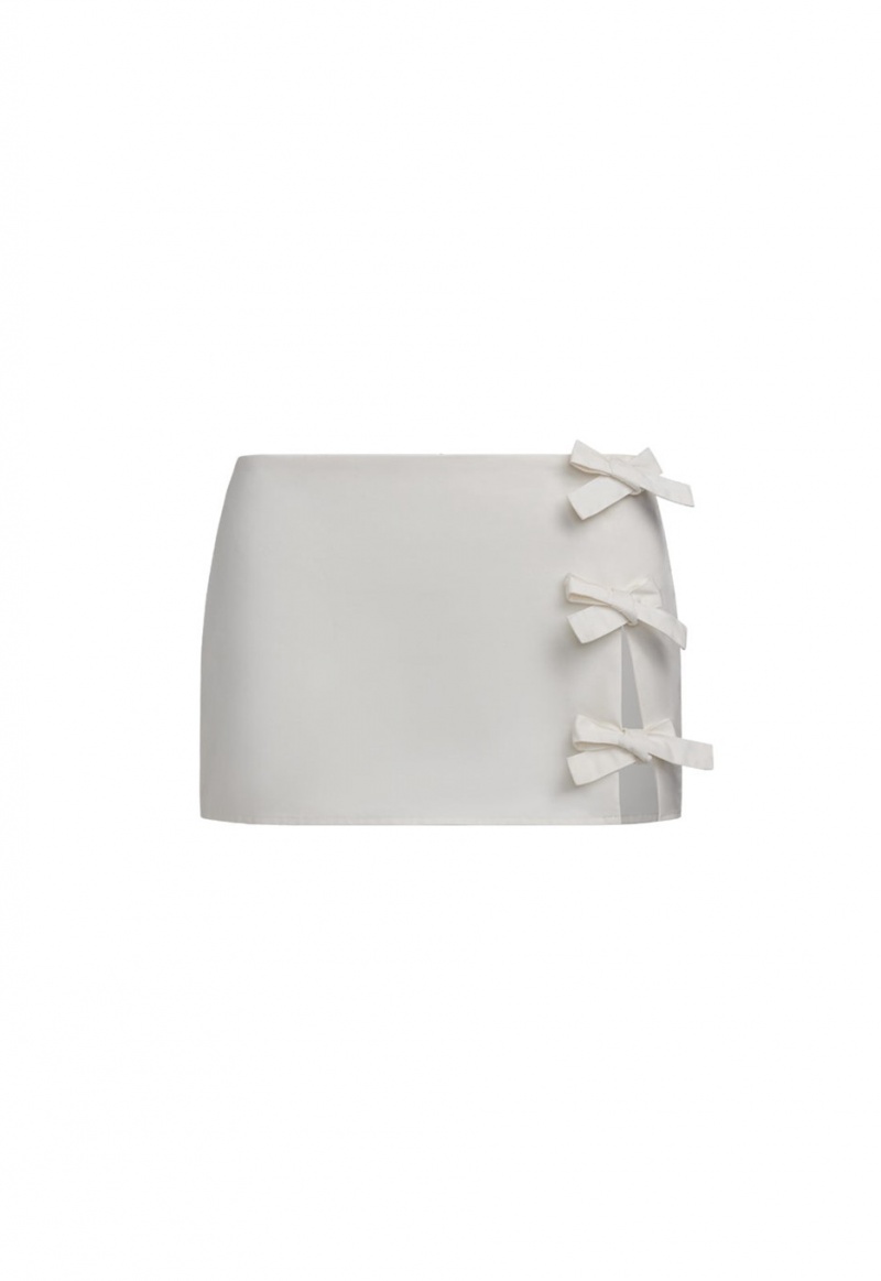 Lioness Clicquot Mini Skirt White | Israel-XPVYT8307