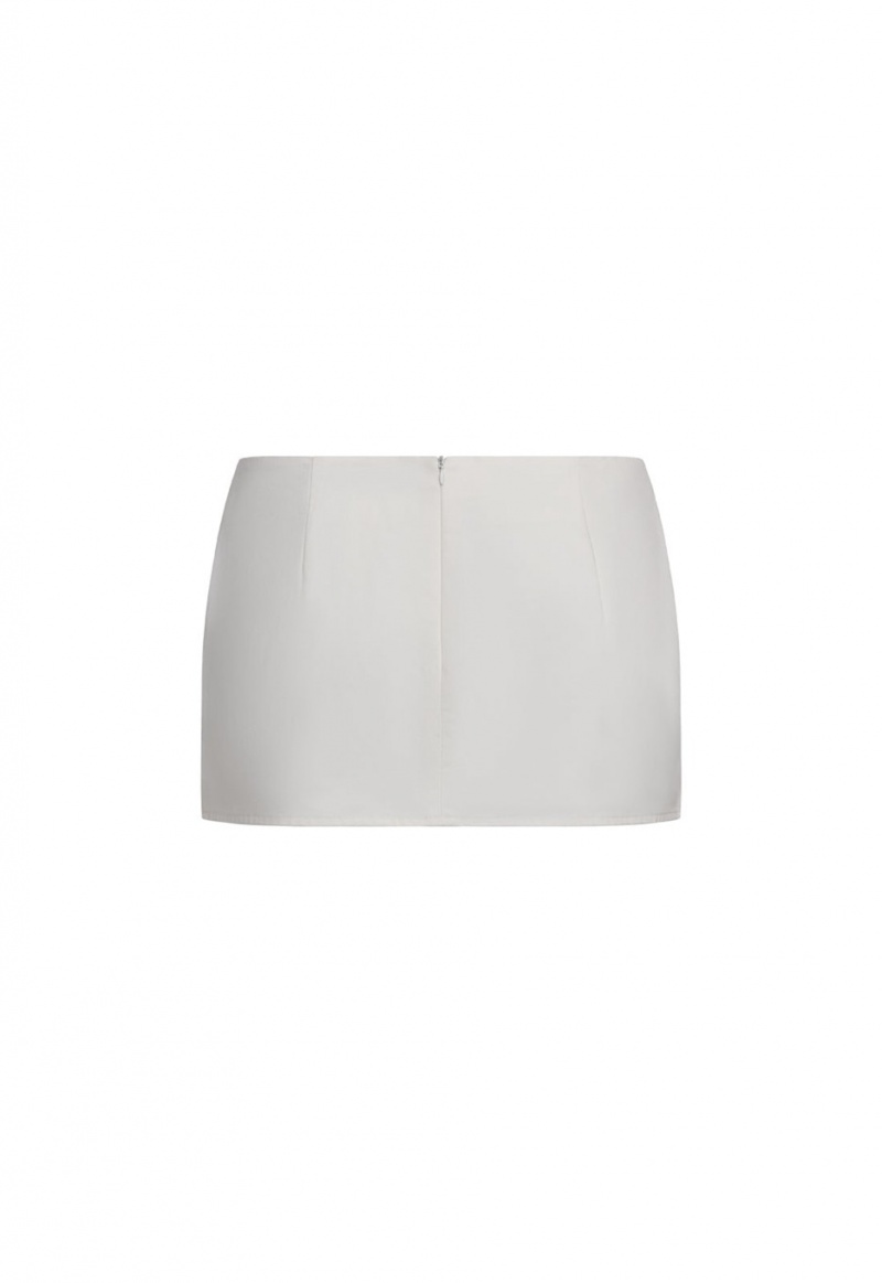 Lioness Clicquot Mini Skirt White | Israel-XPVYT8307