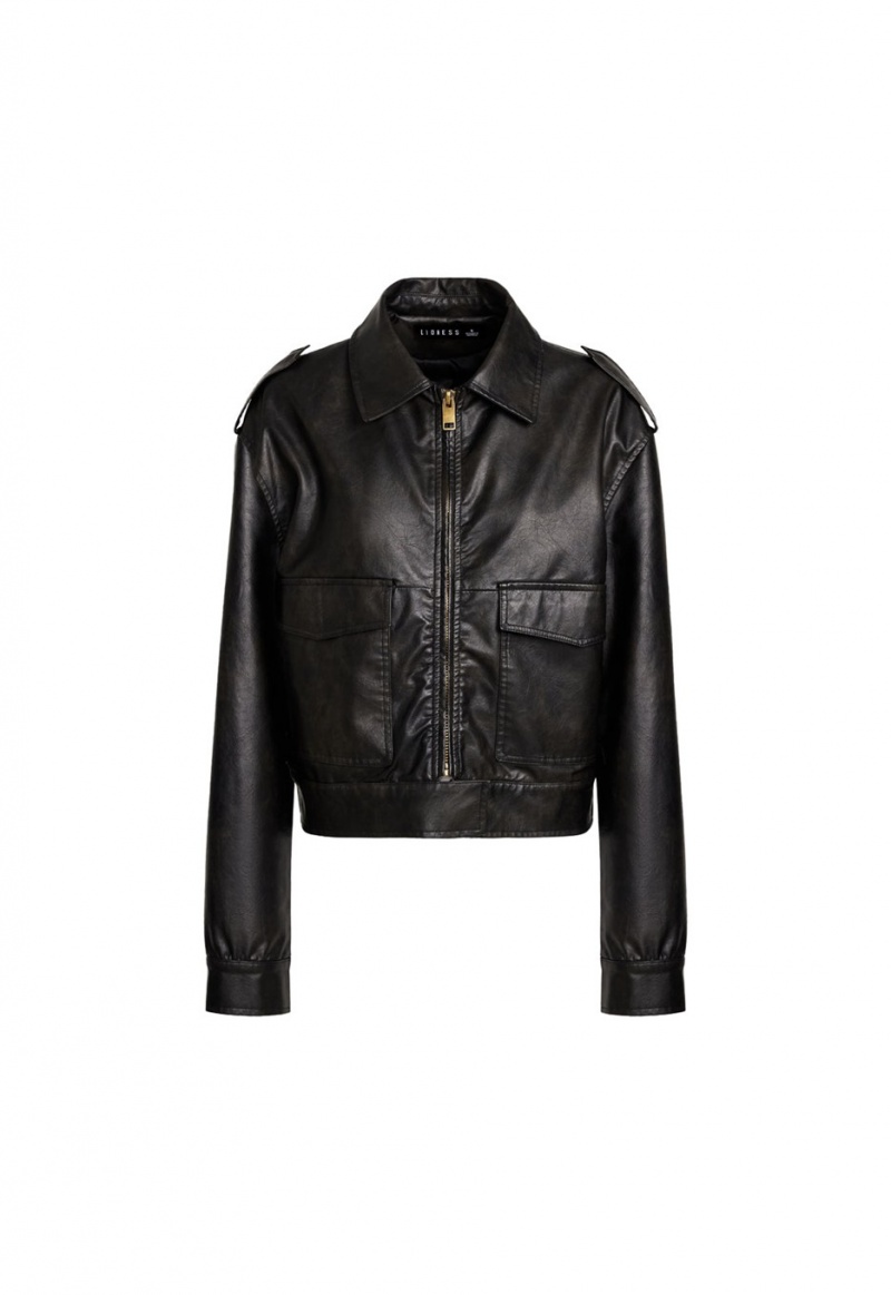 Lioness Eighties Bomber Jacket Black | Israel-GHKRM9681