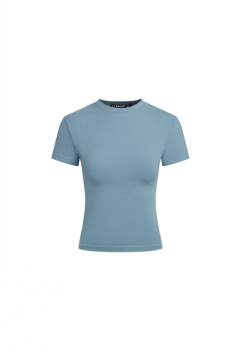 Lioness Essential T-Shirt Blue | Israel-XMLBR3289