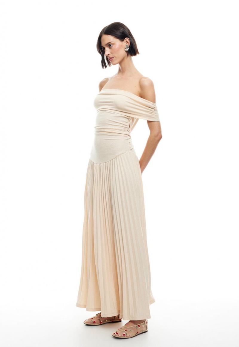 Lioness Field Of Dreams Maxi Dress Beige | Israel-CTBFE9750