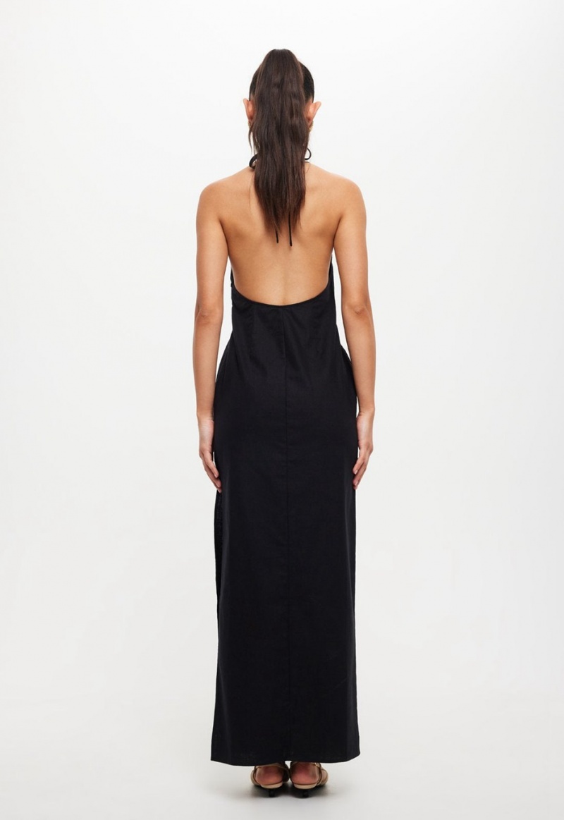 Lioness Idyllic Maxi Dress Black | Israel-HLZDJ4618