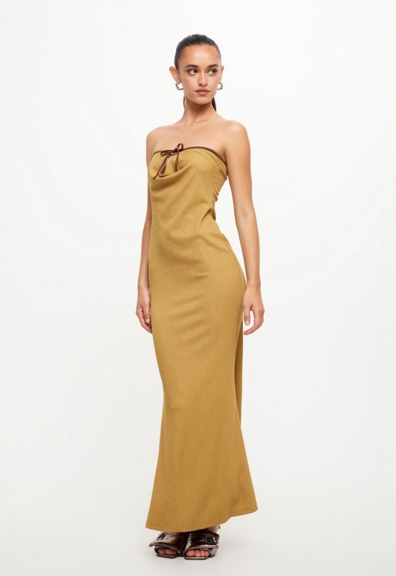 Lioness Illuminating Maxi Dress Gold | Israel-VPRBZ2867