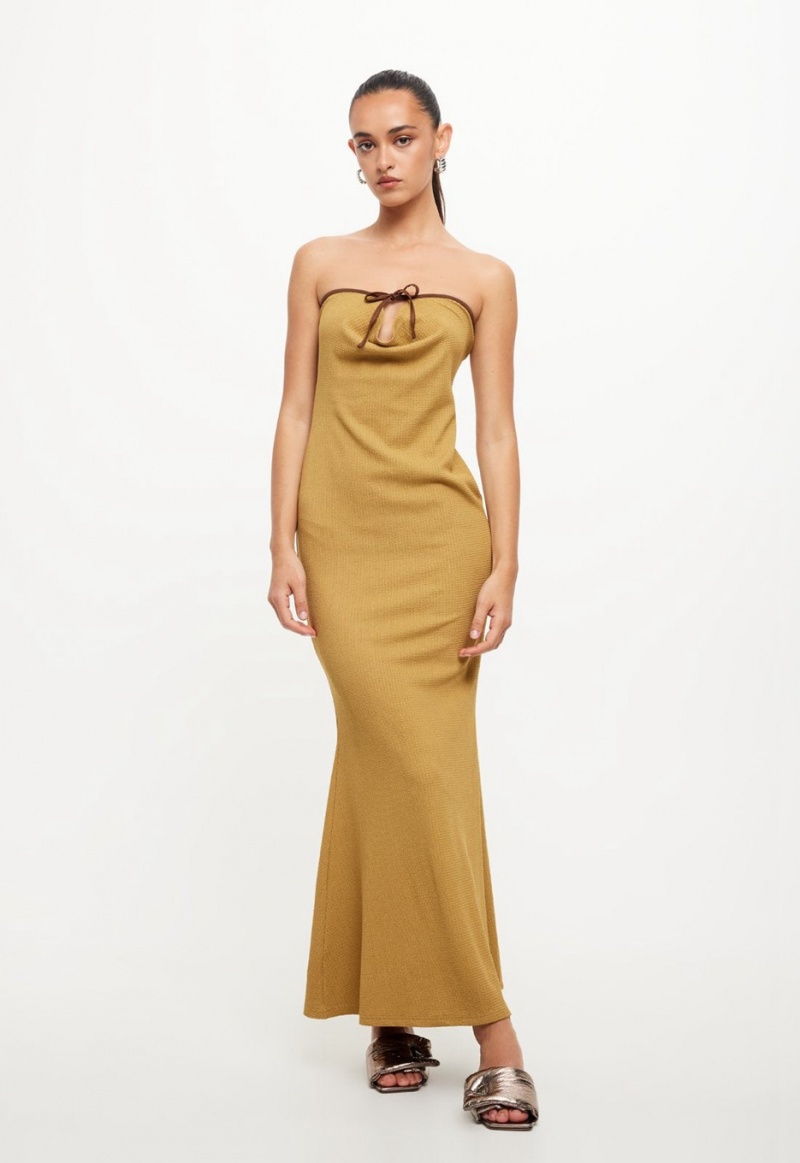 Lioness Illuminating Maxi Dress Gold | Israel-VPRBZ2867