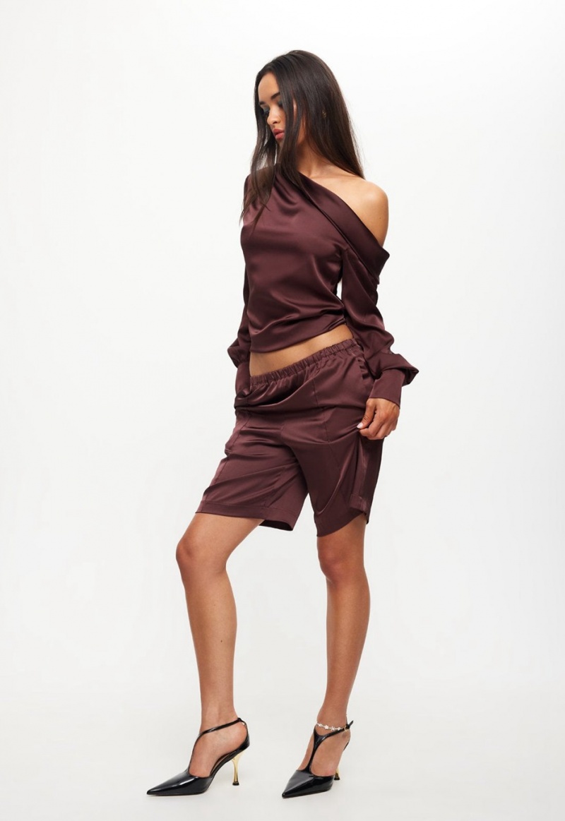 Lioness Island Culottes Shorts Burgundy | Israel-XWRYG5710