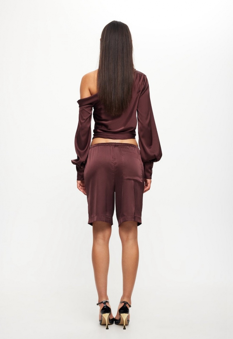 Lioness Island Culottes Shorts Burgundy | Israel-XWRYG5710