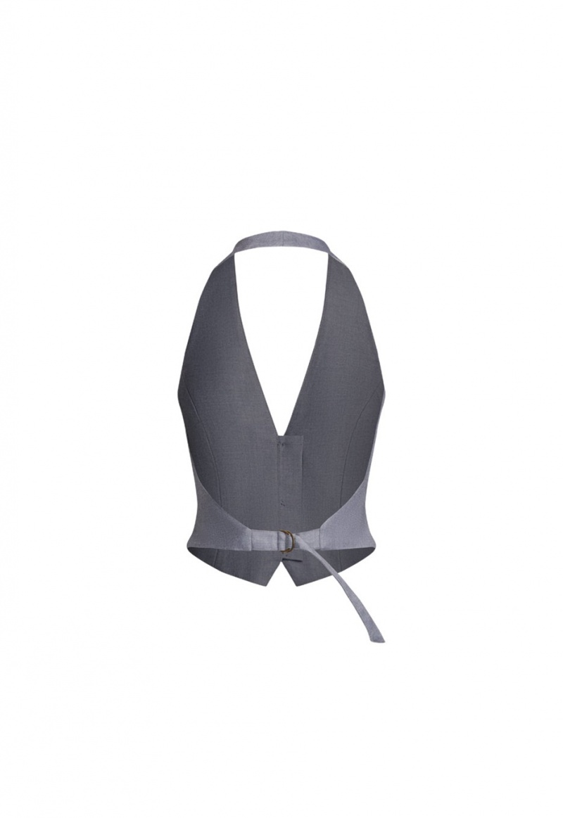 Lioness Je Suis Halter Top Dark Grey | Israel-TIXQG3586