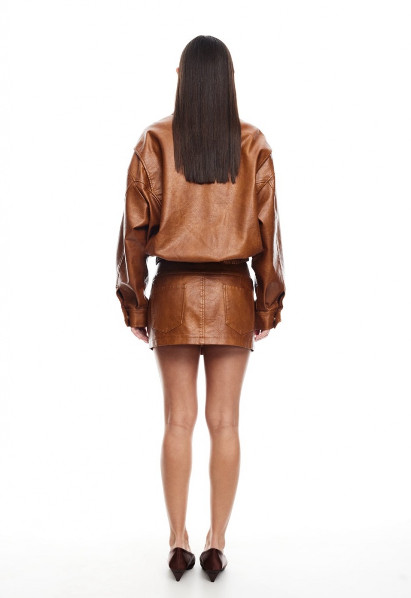 Lioness Kenny Bomber Jacket Brown | Israel-SWVNJ8357