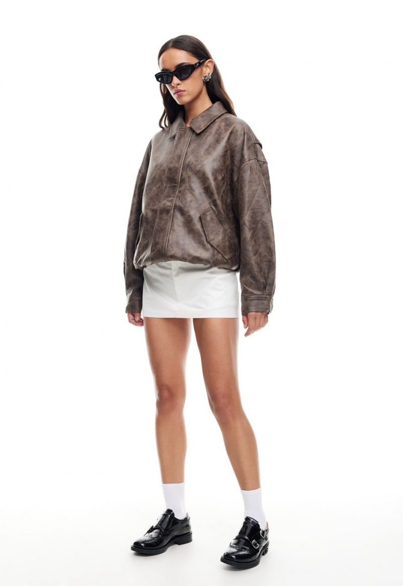 Lioness Kenny Bomber Jacket Chocolate | Israel-UTWZE7841