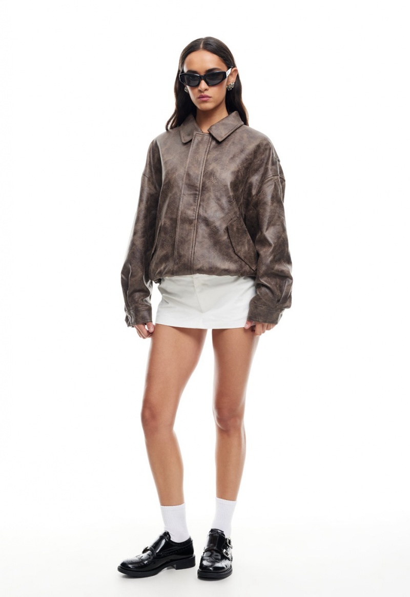 Lioness Kenny Bomber Jacket Chocolate | Israel-UTWZE7841