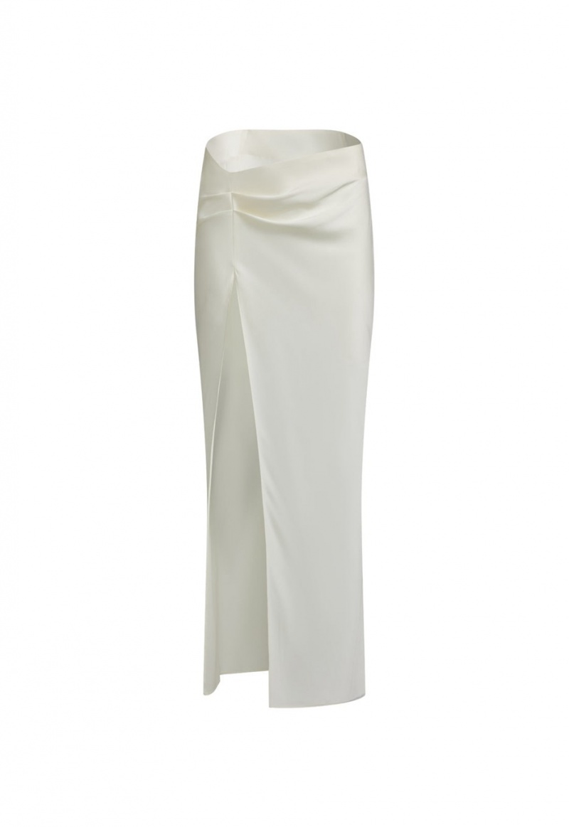 Lioness Mariah Maxi Skirt White | Israel-FSMIE5326