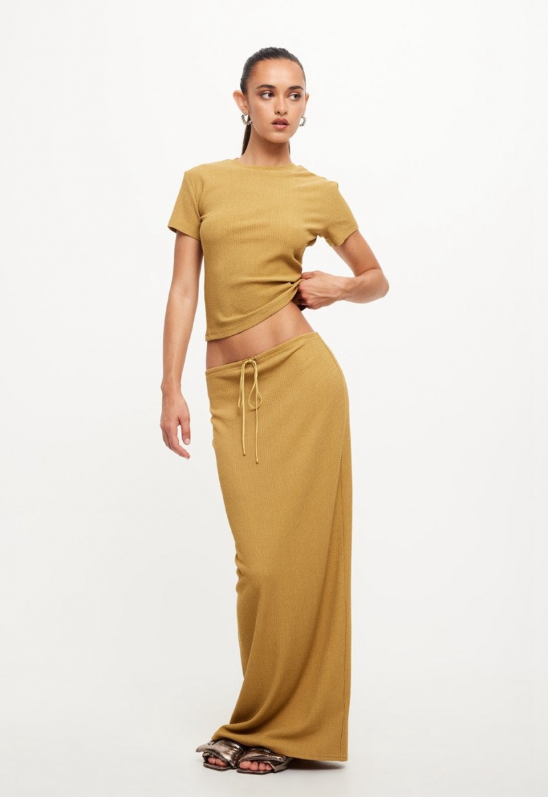 Lioness Nostalgic Maxi Skirt Yellow | Israel-SKRTW5846