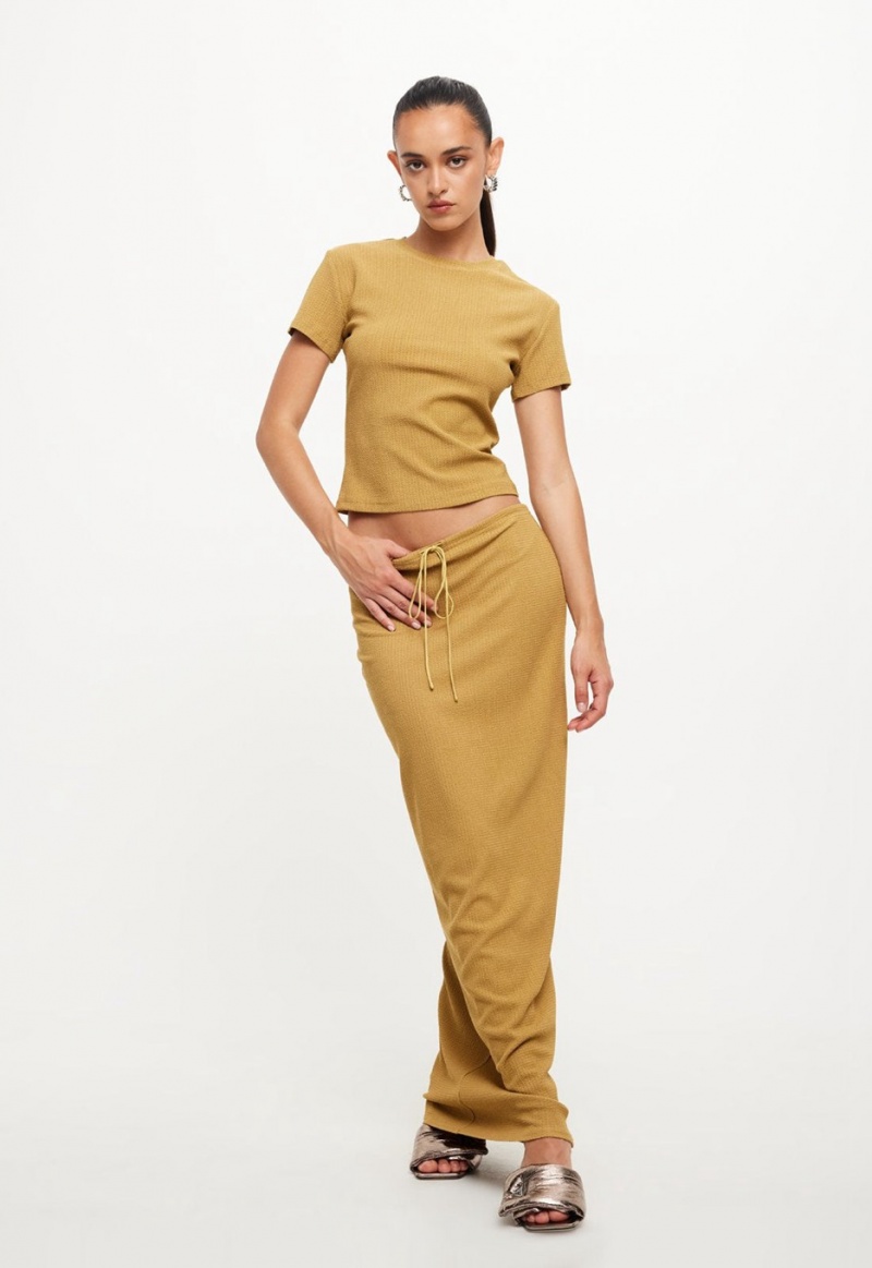 Lioness Nostalgic Maxi Skirt Yellow | Israel-SKRTW5846