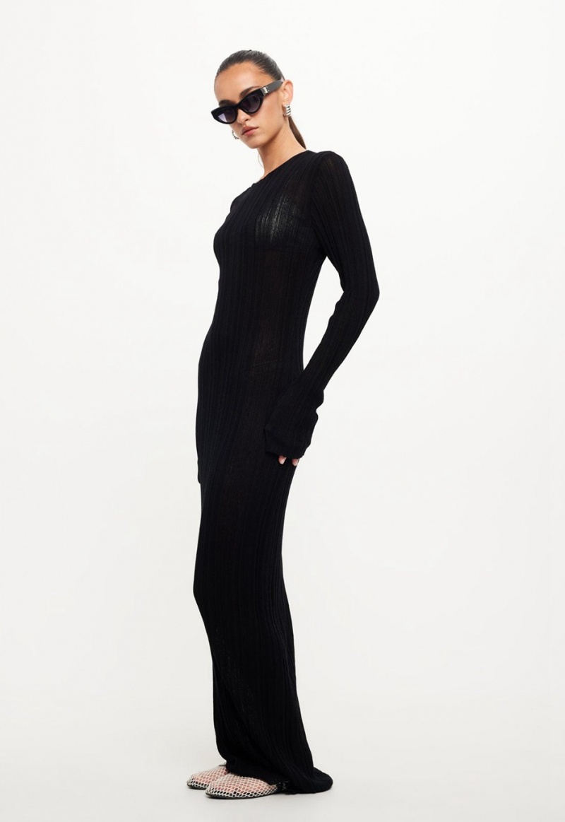 Lioness Prophecy Maxi Dress Black | Israel-YBEQS4682