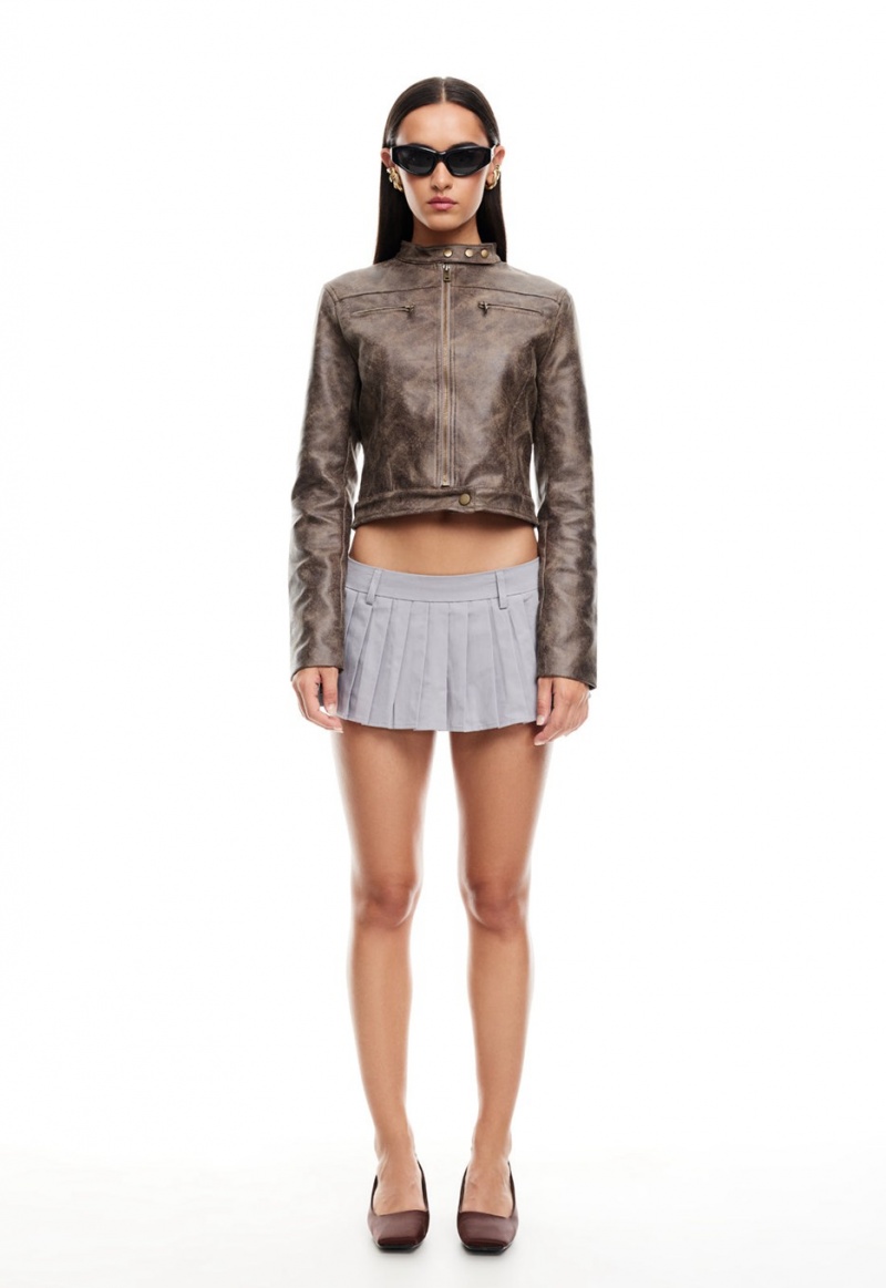 Lioness Rider Mini Skirt Grey | Israel-GVXWO5902