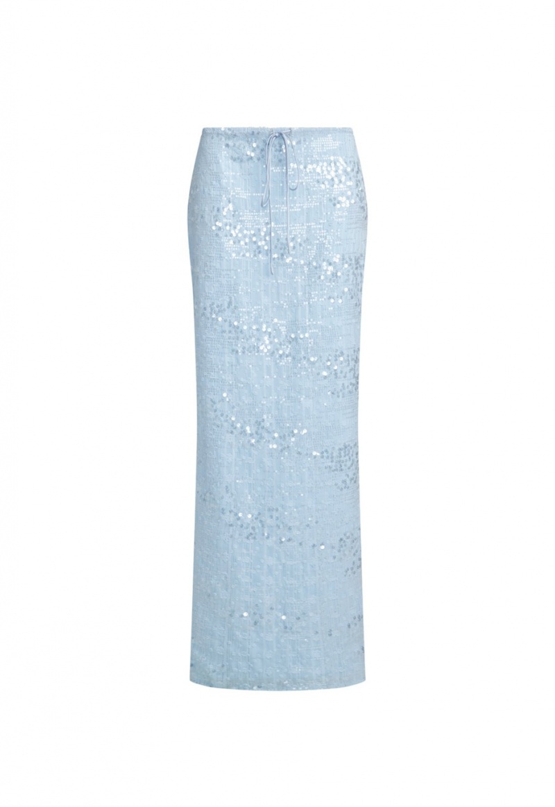 Lioness Shes All That Maxi Skirt Light Blue | Israel-OHGCR5038