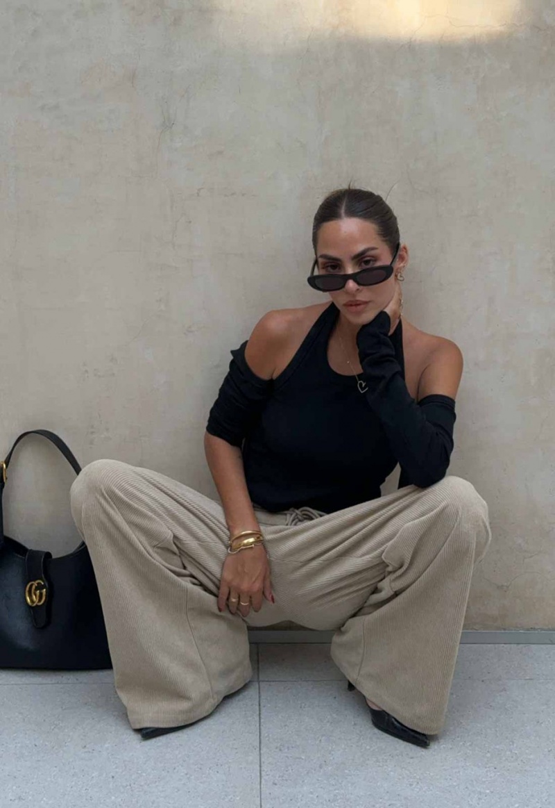 Lioness Slouched Tie Up Pants Beige | Israel-MJDRQ2495