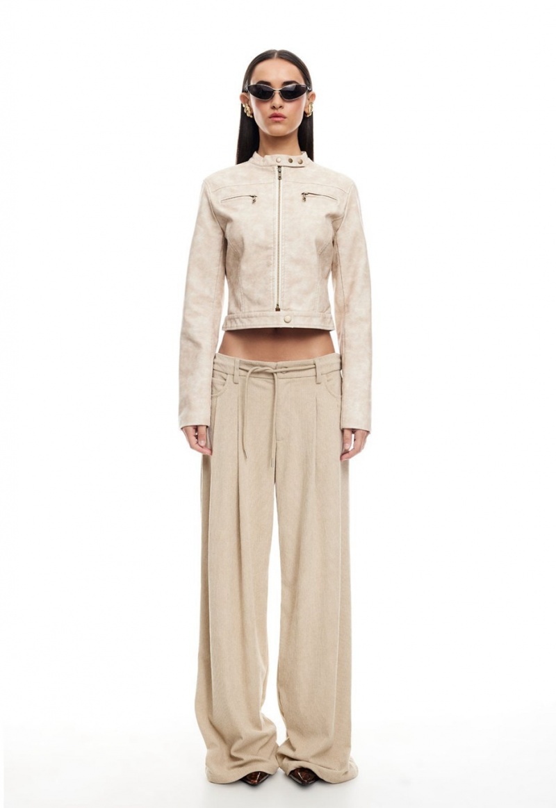 Lioness Slouched Tie Up Pants Beige | Israel-MJDRQ2495