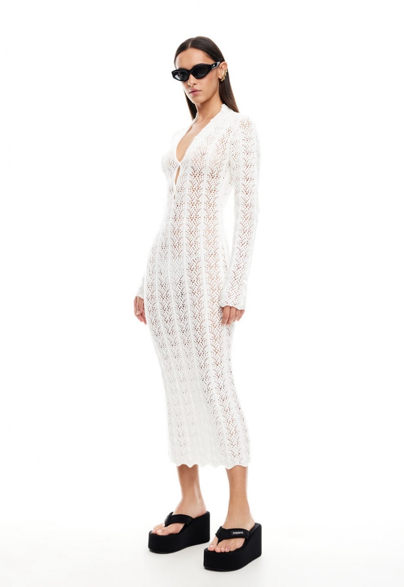 Lioness Soirée Maxi Dress White | Israel-WLZJT3291