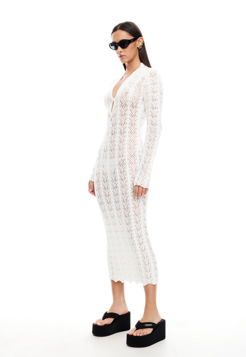 Lioness Soirée Maxi Dress White | Israel-WLZJT3291