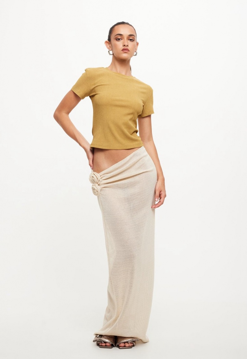 Lioness Soul Mate Maxi Skirt Cream | Israel-OSENI5362