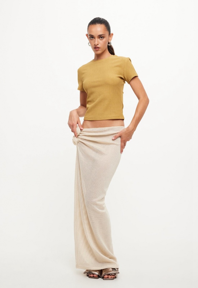 Lioness Soul Mate Maxi Skirt Cream | Israel-OSENI5362