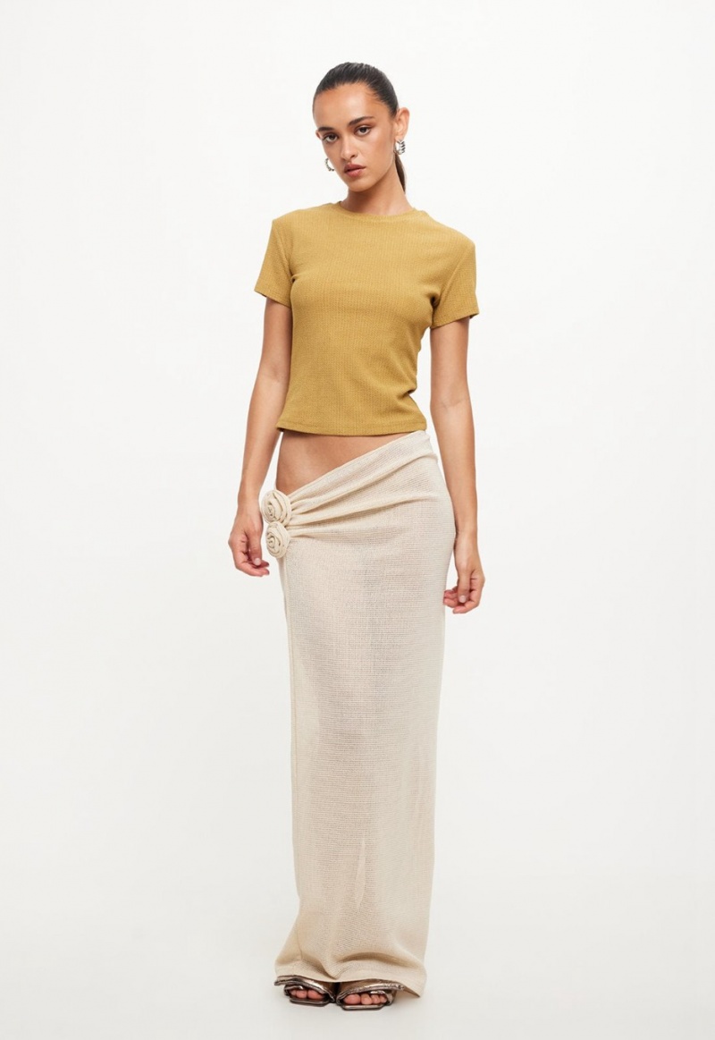 Lioness Soul Mate Maxi Skirt Cream | Israel-OSENI5362