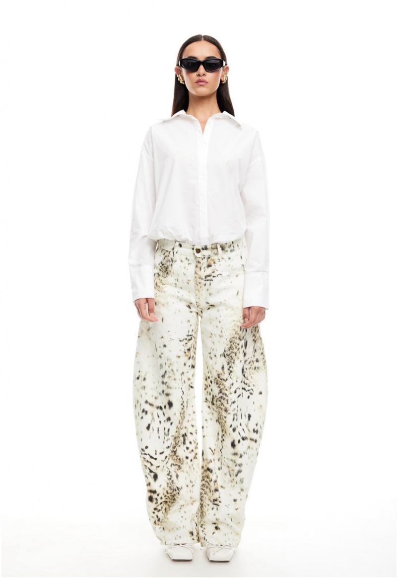 Lioness Valentino Tie Shirt White | Israel-TSXYI7891