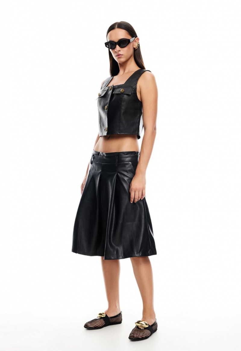 Lioness Wild West Midi Skirt Black | Israel-EQKSU9501